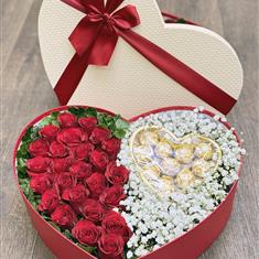 Sweet Heart Rose Box-Deluxe